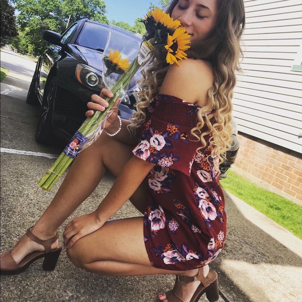 Red Floral Dress